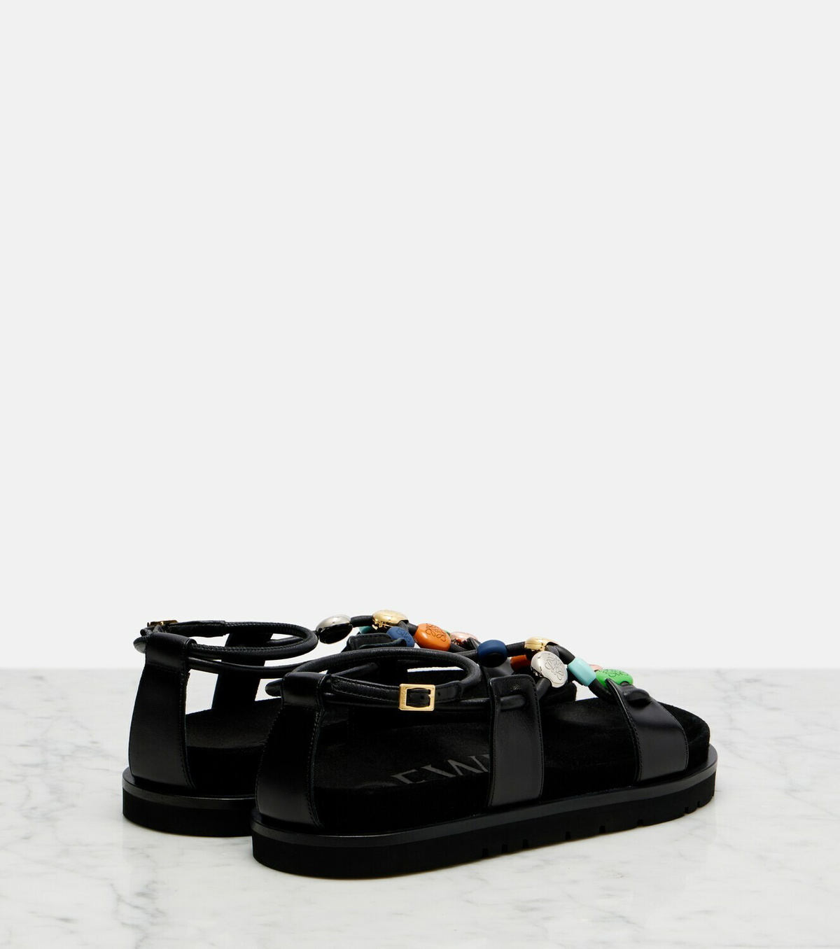 Loewe Paula's Ibiza Pebble Beads leather sandals