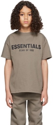 Essentials Kids Taupe Logo T-Shirt