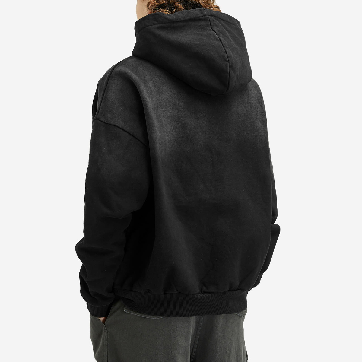 God Made Men's Logo Hoodie in Washed Black