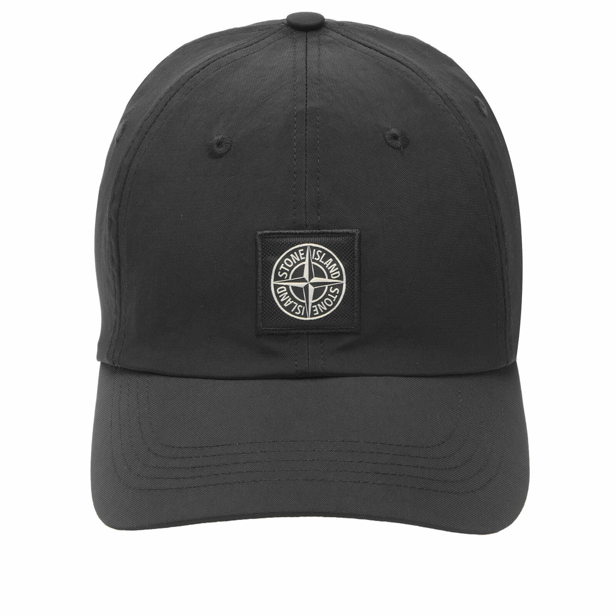 Stone Island Men's Recycled Nylon Oxford Cap in Black Stone Island