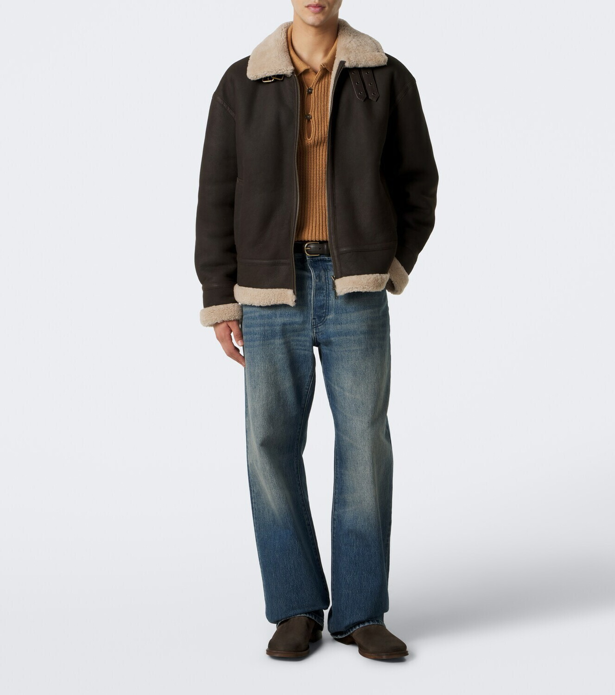Arma Sano shearling-lined leather jacket