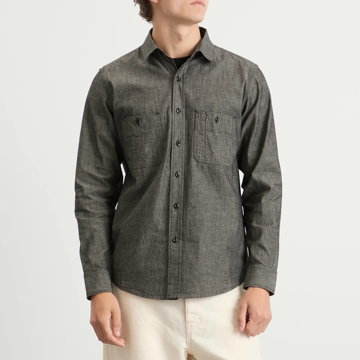 Randy's Garments Men's Randy’s Garments  3 Pocket Work Shirt in Black Heavy Chambray