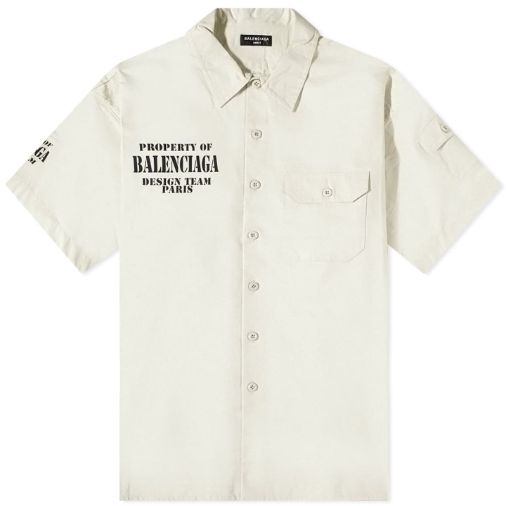 Photo: Balenciaga Men's Property Of Oversized Short Sleeved Shirt in Seashell