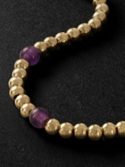 PATTARAPHAN - Tri Anya Baby Cycle 14-Karat Gold Amethyst Bracelet