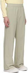 AMI Paris Green Elasticized Waist Trousers