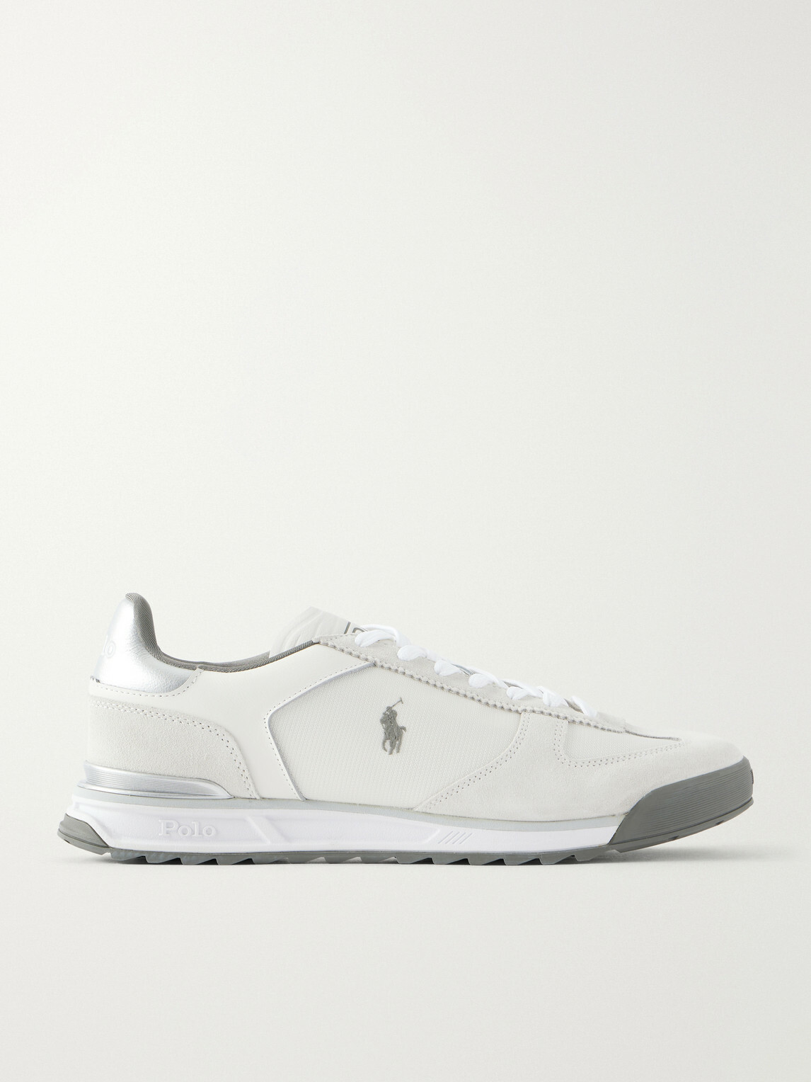 Polo Ralph Lauren - Varick Suede and Leather-trimmed Sneakers - White