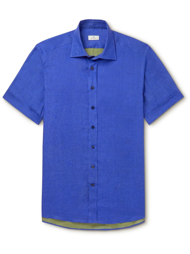 Photo: Etro - Linen Shirt - Blue