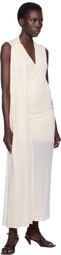 TOTEME Off-White Overlapped Scarf Maxi Dress