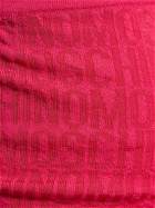 MOSCHINO - Logo Jacquard Wool Blend Knit Leggings