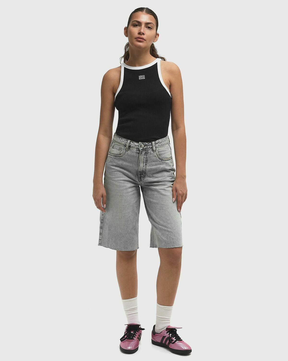 Gestuz GZdrew contrast logo tank Black Womens Tops & Tank