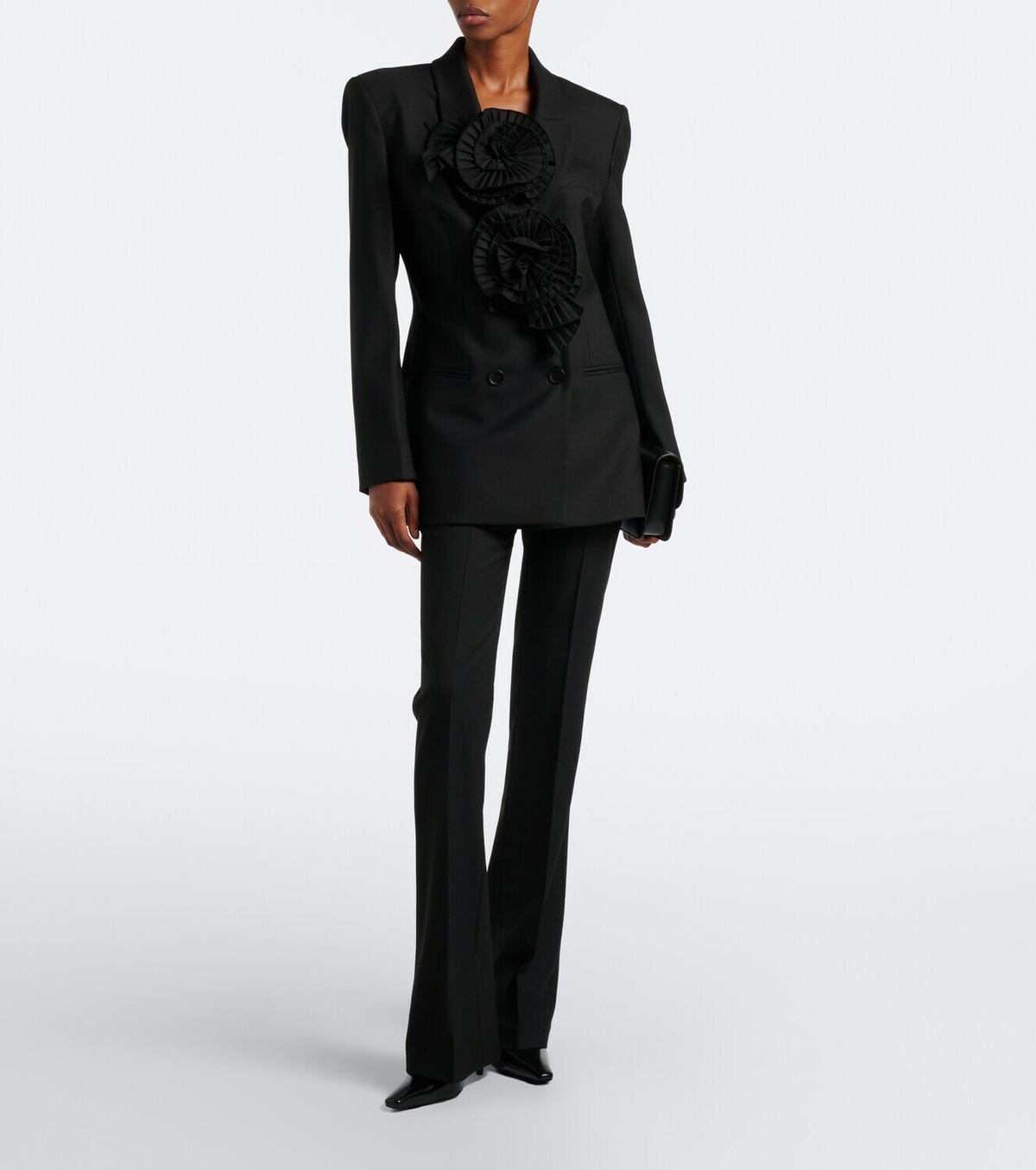 Blumarine Floral-appliqué blazer