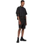 C2H4 Black Side Pockets Track Shorts