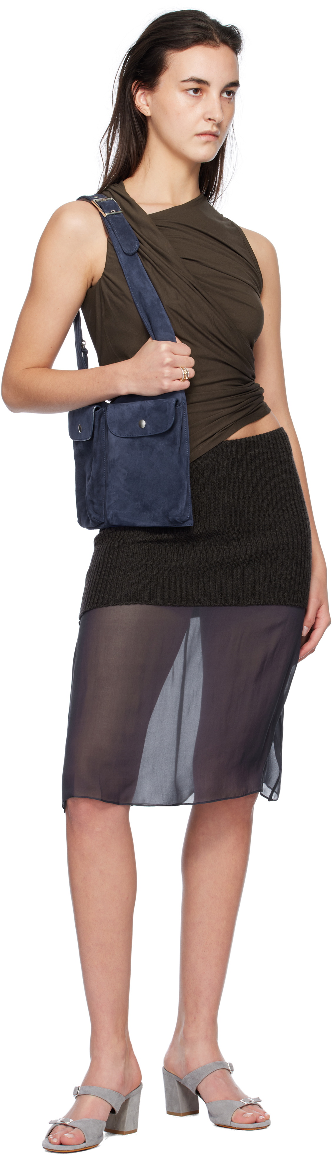 paloma wool ブラウン ホルターネック タンクトップ Brown Vichyl Tank Top by Paloma Wool on Sale