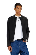 Diesel Moto jacket in clean-wash denim - Denim Jackets Mens in Black