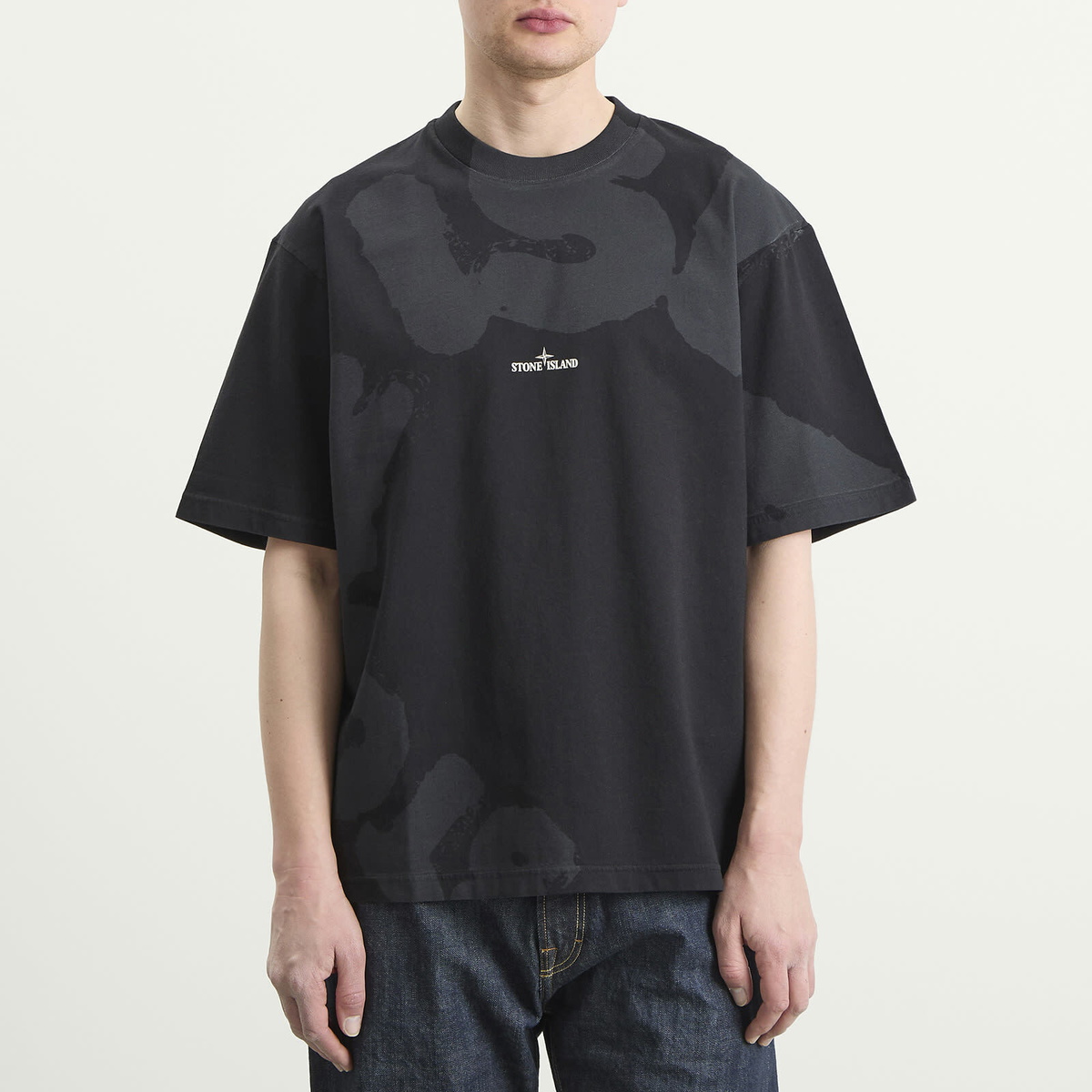 Stone Island Men's Whirlwind Type T-Shirt in Black