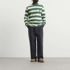 Bound Men's Eucalyptus Stripe Long Sleeve T-Shirt in Green Stripe
