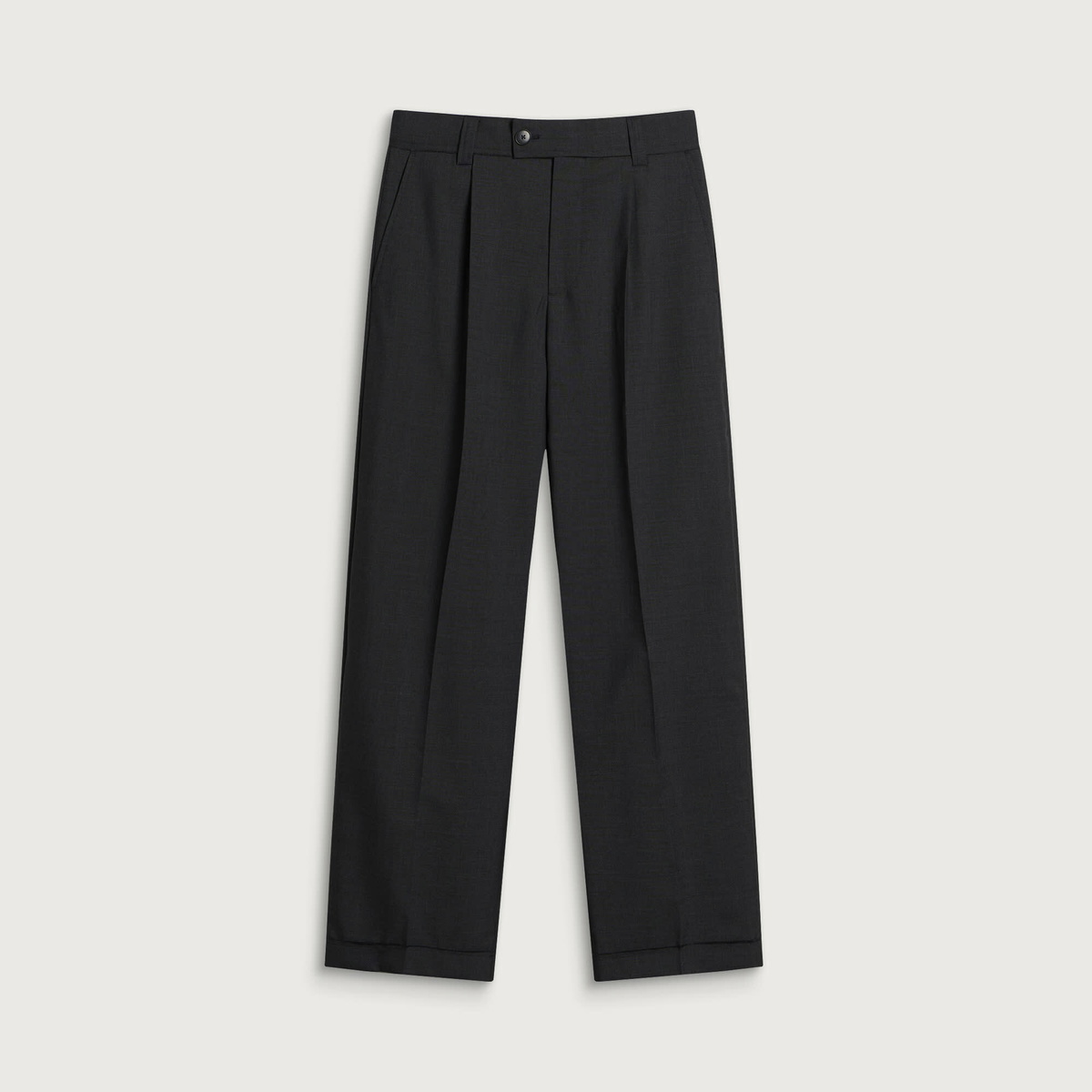 mfpen Men's Dry Wool Patch Trousers in Dark Grey Dry Wool