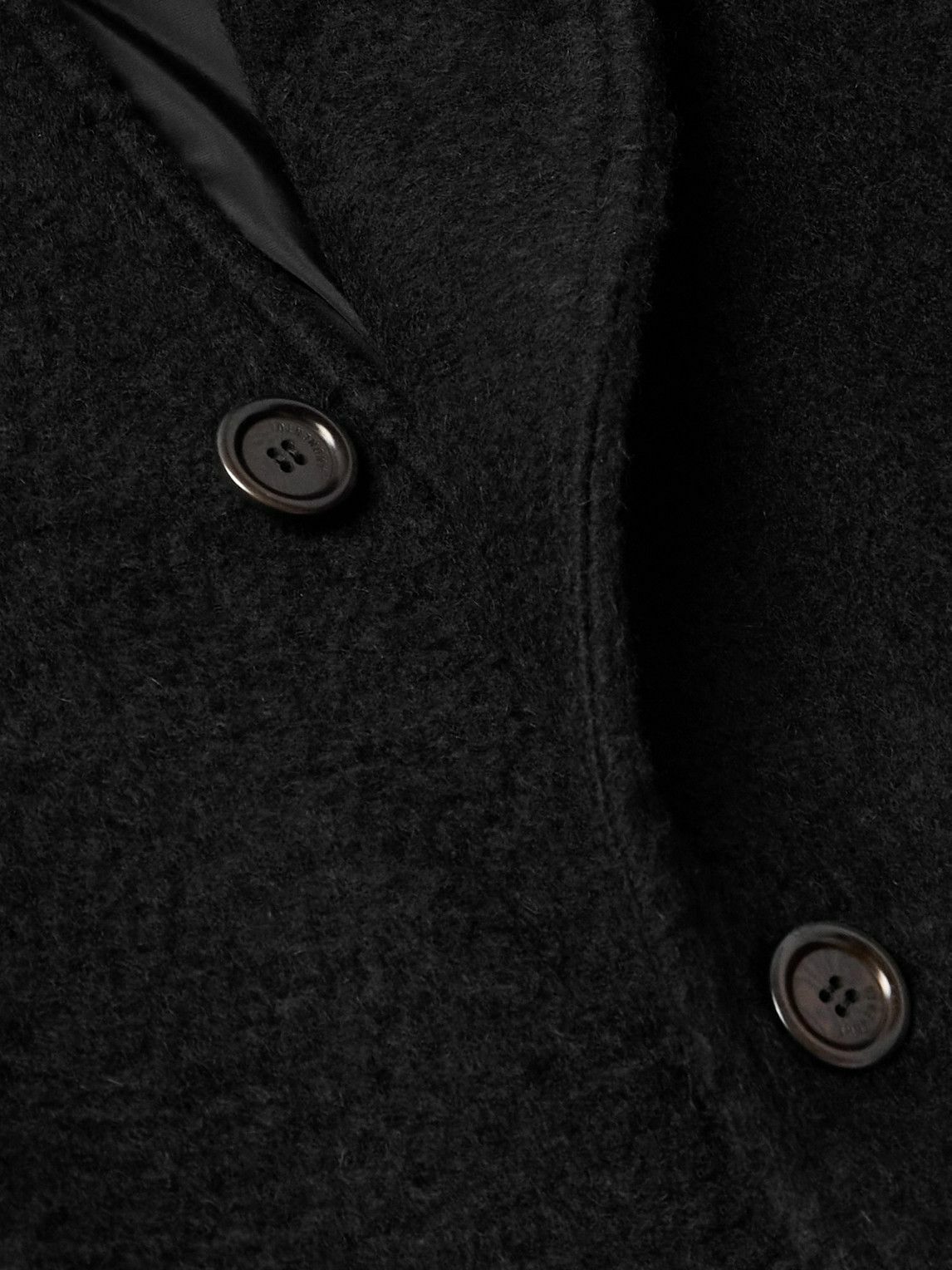 Amomento - Oversized Belted Wool-Blend Bouclé Coat - Black