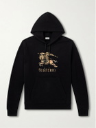 Burberry - Logo-Print Cotton-Jersey Hoodie - Black