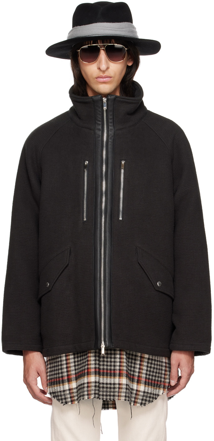 The Letters Black Zip Jacket
