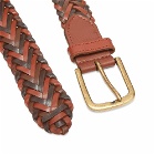 Corridor Men's Braided Leather Belt in Brown