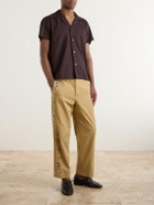 BODE - Straight-Leg Cotton Feather Runner Trousers - Neutrals