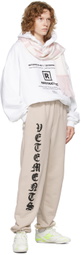 VETEMENTS White 'Restricted' Logo Hoodie