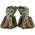 Dries Van Noten Green Velvet Heeled Sandals
