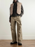 Entire Studios - Cropped Padded Fleece Gilet - Neutrals