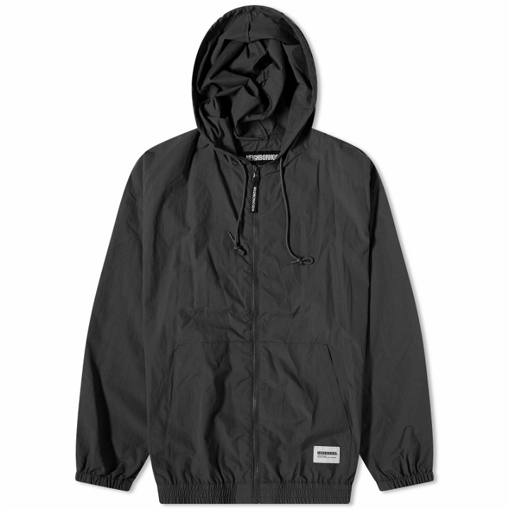 Photo: Neighborhood Men's Hooded Zip Up Jacket in Black