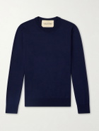 Valentino Garavani - Logo-Embroidered Virgin Wool Sweater - Blue