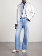 Golden Bear - The Waterfront Slim-Fit Metallic Leather Jacket - Silver