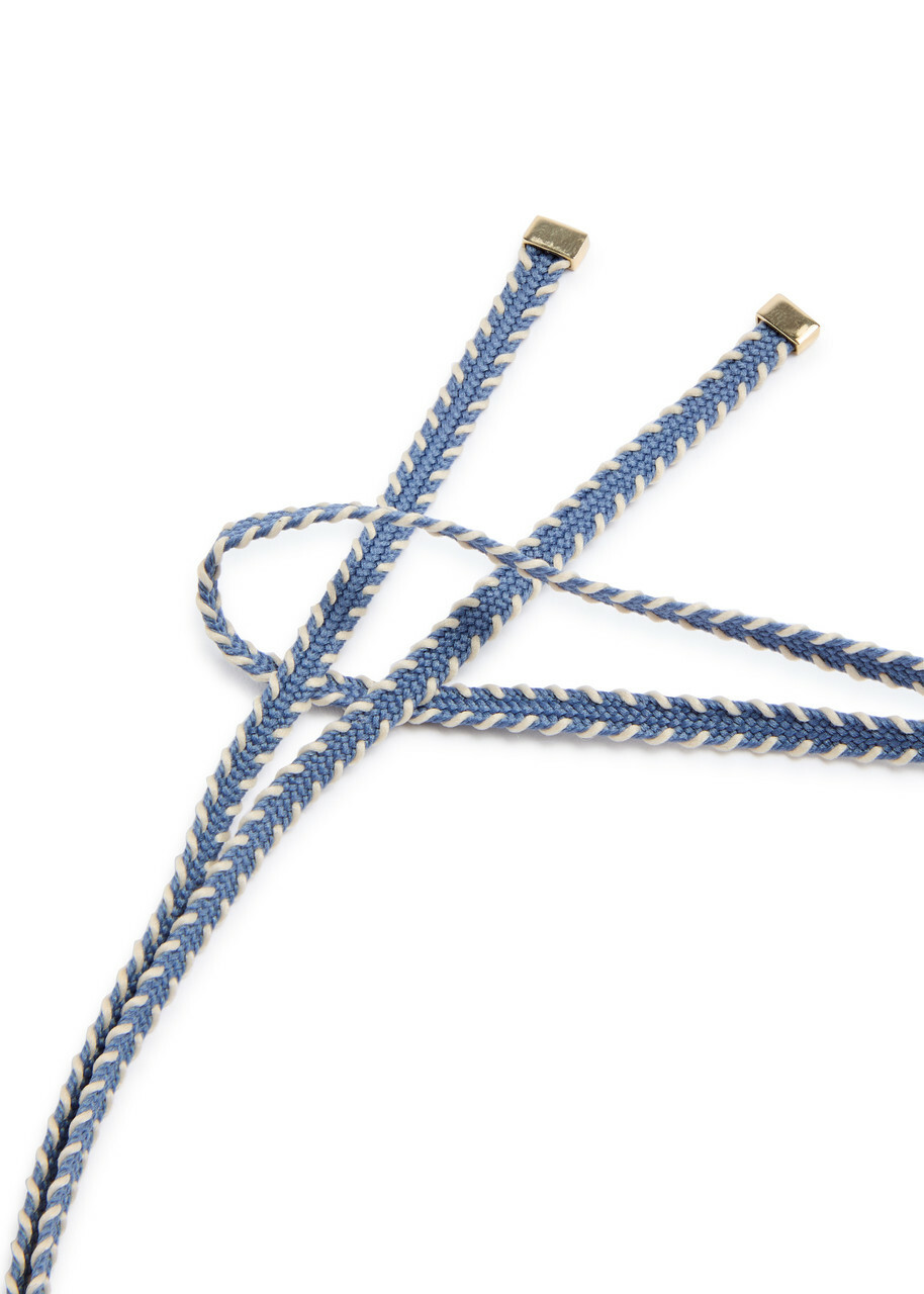 Aliita Dino Cowboy Cord Wrap Necklace - Blue - One Size