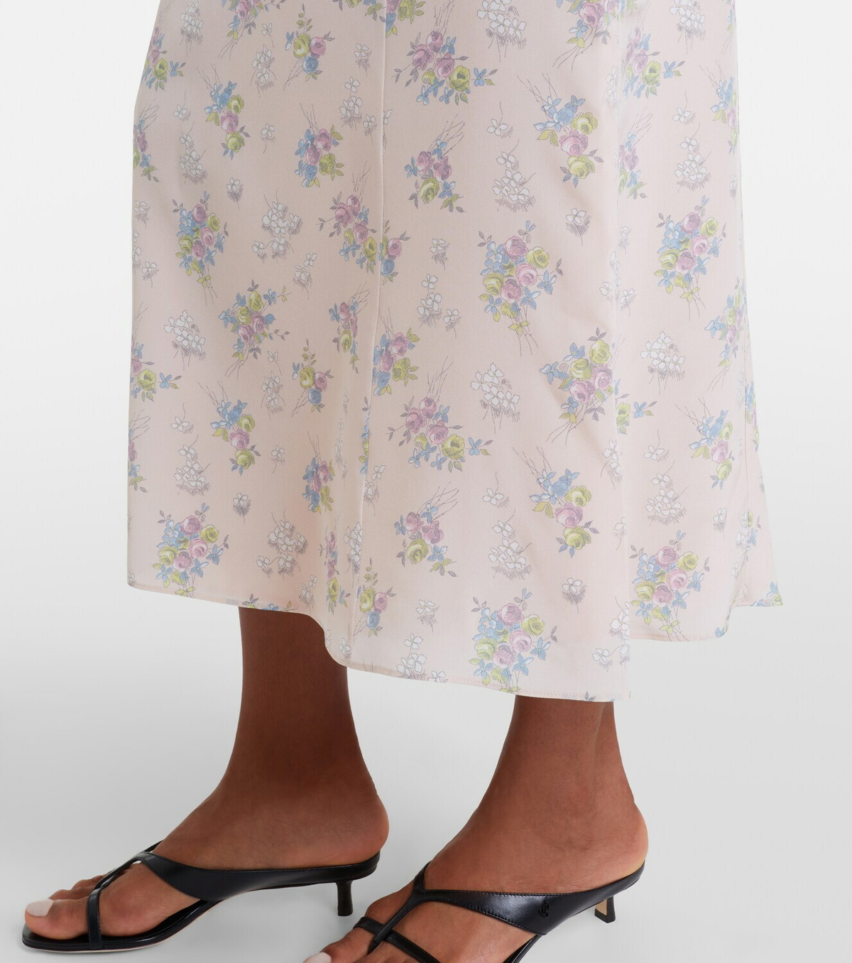 Alessandra Rich Floral open-back silk midi dress