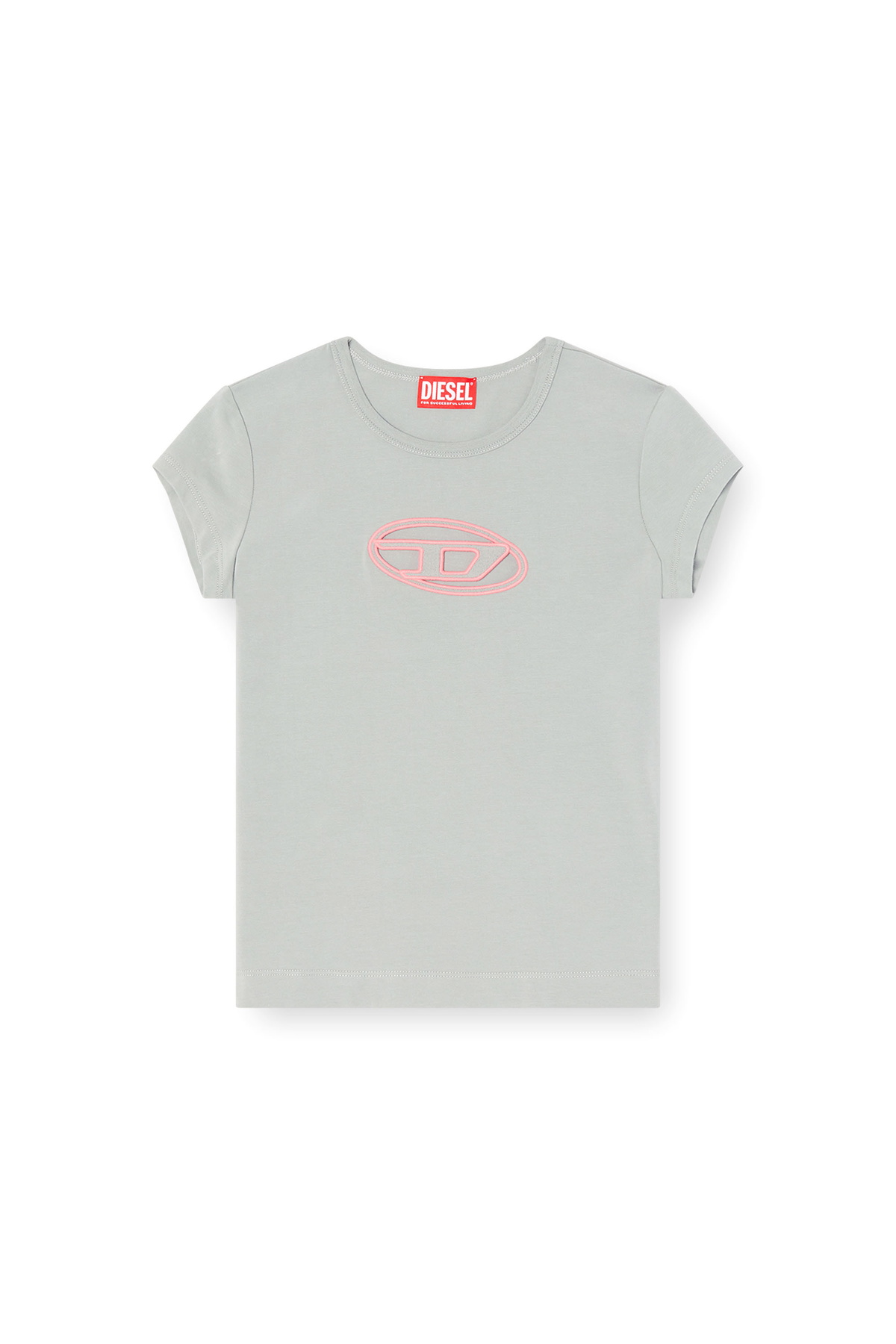 Diesel T-shirt with peekaboo logo - T-Shirts Womens in Grey Diesel