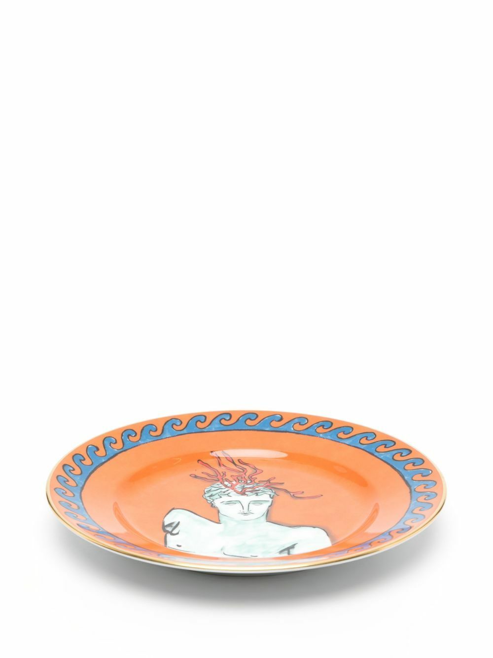 GINORI 1735 Orange Il Viaggio Di Nettuno Porcelain Dessert Plates