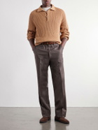 Stòffa - Ribbed Foxfibre® Cotton Sweater - Brown