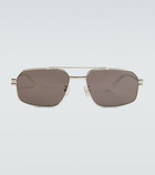 Bottega Veneta - Metal-frame aviator sunglasses