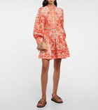 Zimmermann - Lyre printed linen minidress