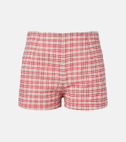 Faithfull Lila checked cotton shorts