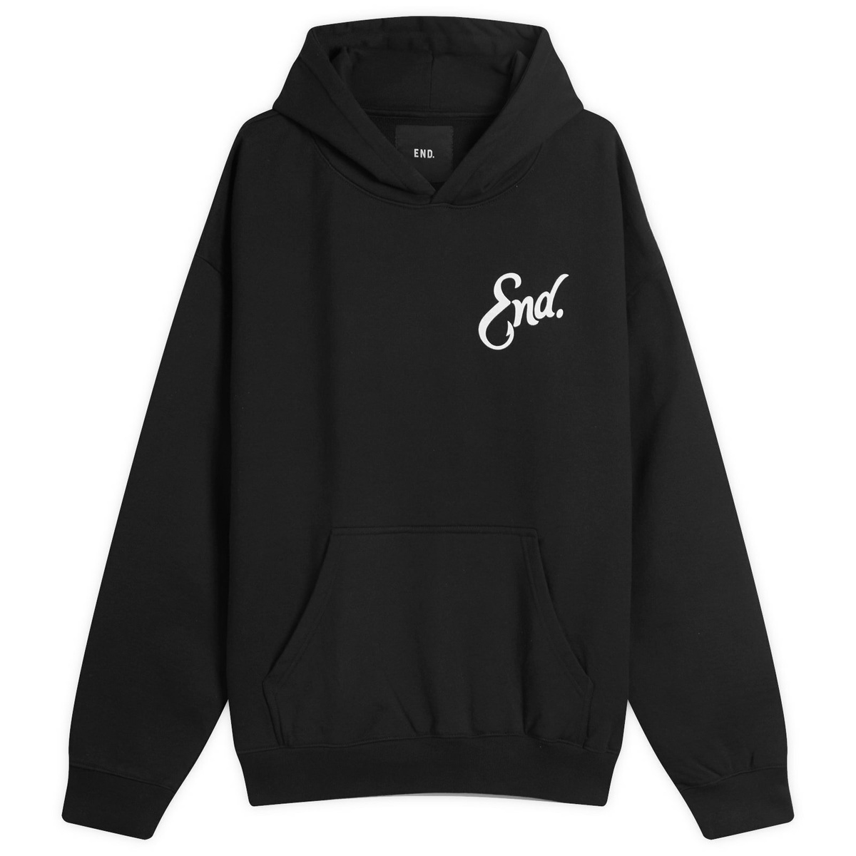 END. Coastal Fish Bar By The Sea Hoodie in Black
