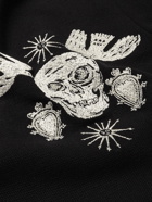 ALEXANDER MCQUEEN - Slim-Fit Embroidered Cotton-Piqué Polo Shirt - Black