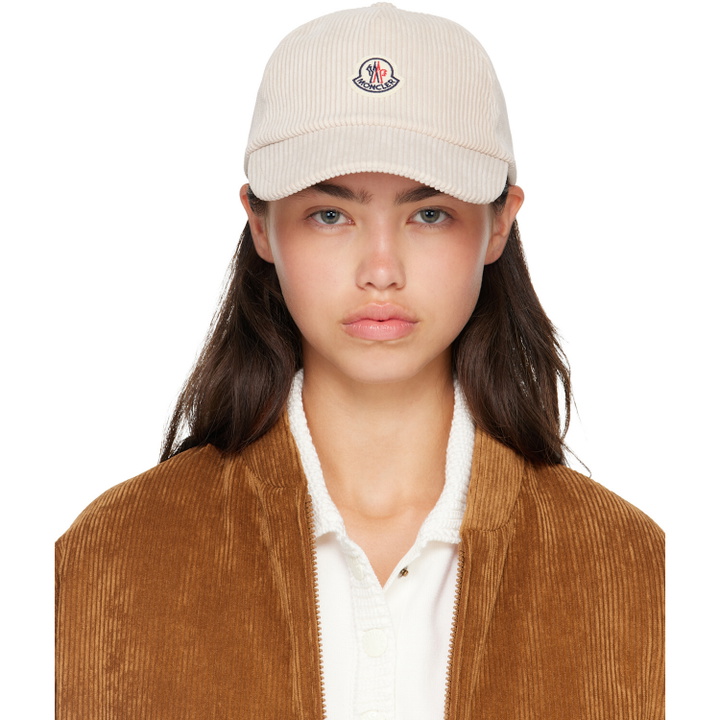 Photo: Moncler Off-White Corduroy Baseball Cap