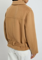 Isabel Marant Warna Belted Wool and Cashmere-blend Jacket Camel