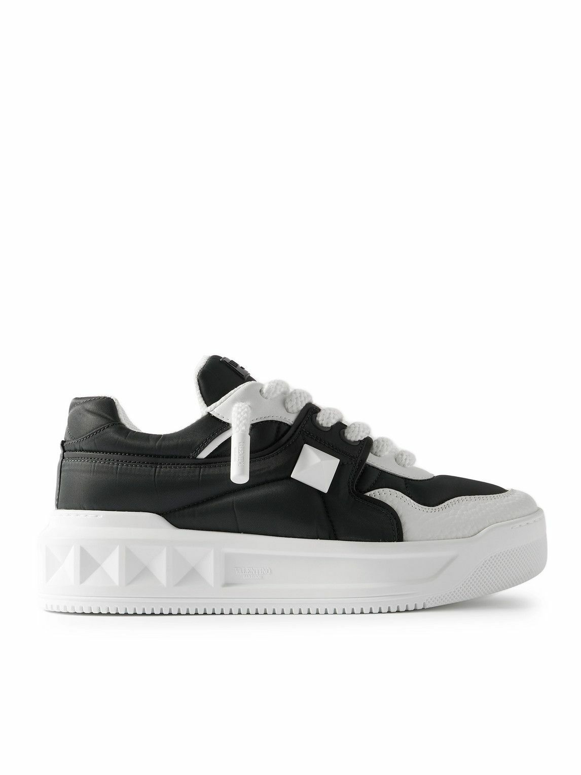 Valentino Garavani - One Stud XL Leather-Trimmed Quilted Nylon