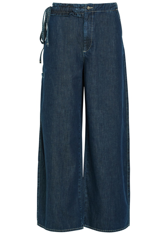 Photo: Damson Madder Augusta Ruffled Straight-leg Jeans Indigo