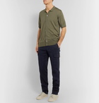 Thom Sweeney - Navy Slim-Fit Stretch Linen and Cotton-Blend Cargo Trousers - Navy