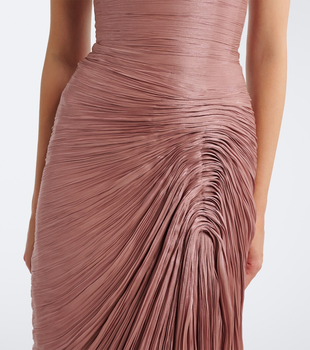 Marmar Halim Pleated satin gown