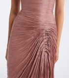 Marmar Halim Pleated satin gown