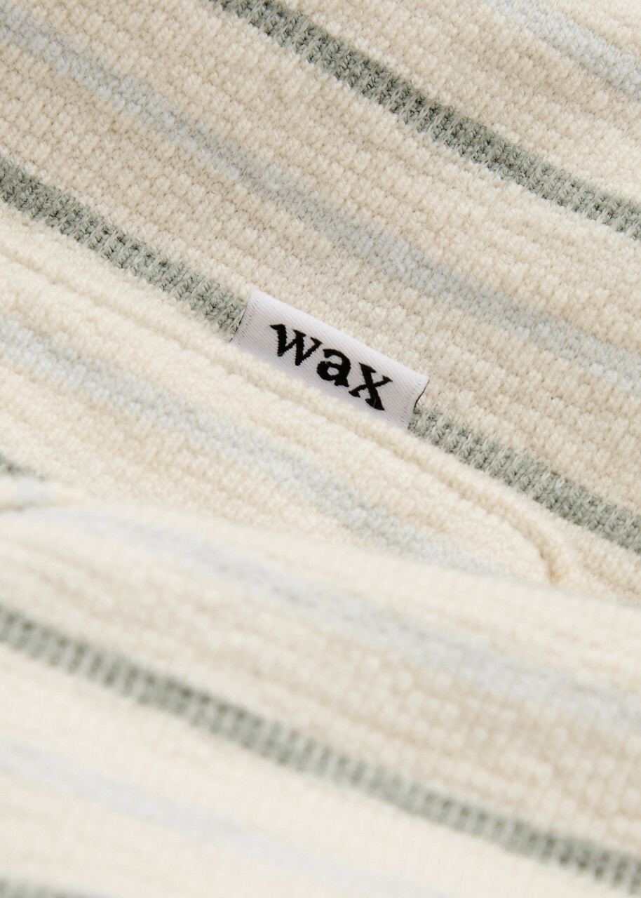 Wax London Dudley Striped Cotton Shorts Cream